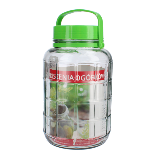 Glasgefäß zum Einlegen von Gurken und Kohl sowie für andere Konserven, vielseitig einsetzbar, 5 l
