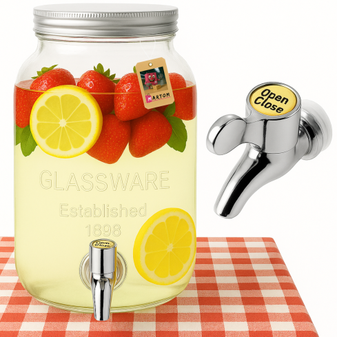 DUC1029 GLAS MIT HAHN 4L FÜR LIMONADENWASSER