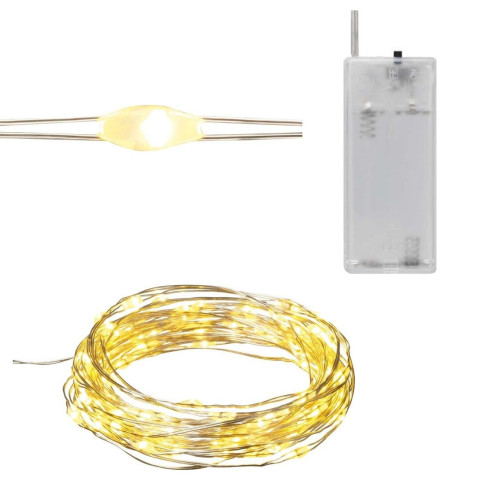 TG63176-2 LICHTER DRAHT 20 LED LICHT WARME TROPFEN LICHTER BATTERIEBETRIEBENE GARLANDE