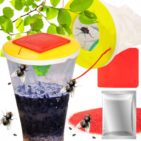 TG71406 INSEKTENFALLE WESPE FLIEGE FÄNGER ANHÄNGER KÖDER TASCHE