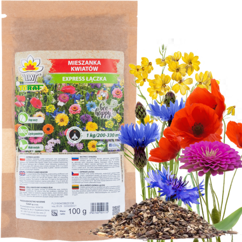 R1774 BLUMENWIESE EXPRESS FELDBLUMEN KRÄUTER SAMEN SCHNELL BLÜHEND 100G
