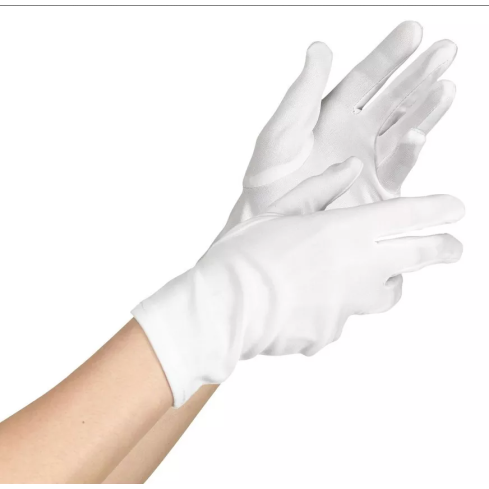 TG63177 weiße Handschuhe für die Erstkommunion, Engel-Kostüm, Nikolaus-Kostüm zum Verkleiden