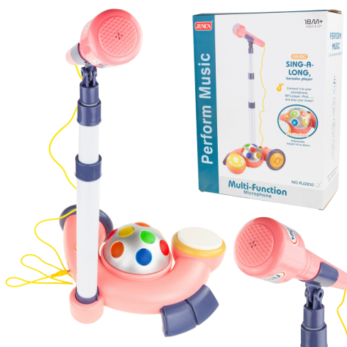 RJ2835 Karaoke-Mikrofon mit Stativ, Disco-Kugel, MP3, für Kinder – „Little Star“