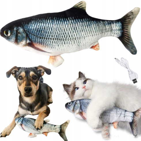 TG64361 Elektrisches springendes Fischspielzeug für Katzen