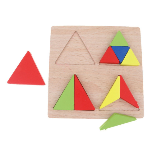 TG50025 dreieckige Holzfiguren Puzzle Brüche
