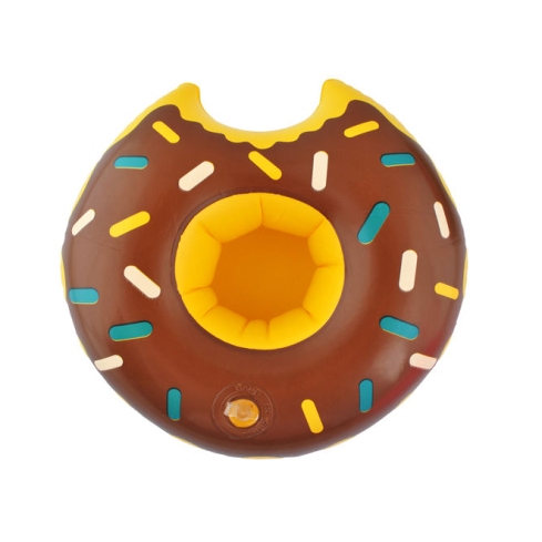 TG48118B Untersetzer für Tasse, Dose, Donut, braun, schwimmender Getränkehalter