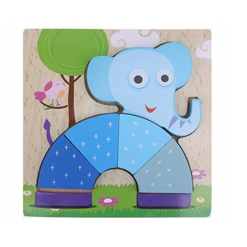 Tg50028 Puzzles Holz Elefant Puzzle pädagogische Blöcke