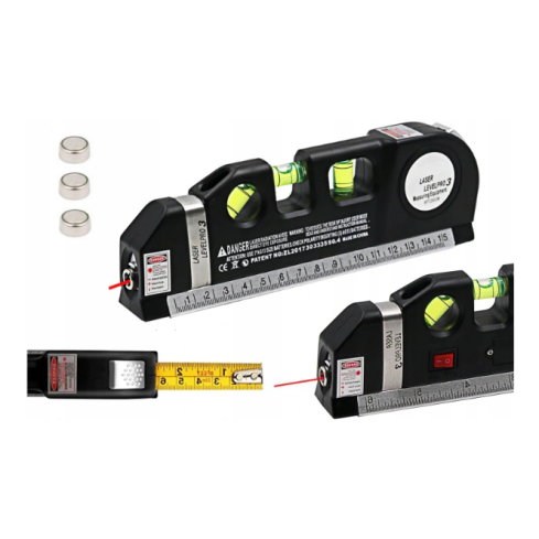 ZW68 LED-LASERWASSERWAAGE MIT MASS + BATTERIEN