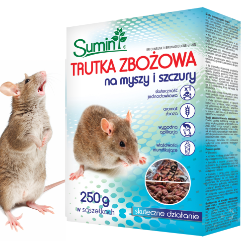 SUM60 SUMIN GIFT FÜR MÄUSE RATTEN NAGETIERE GETREIDE 29PPM 250G(2X125G)