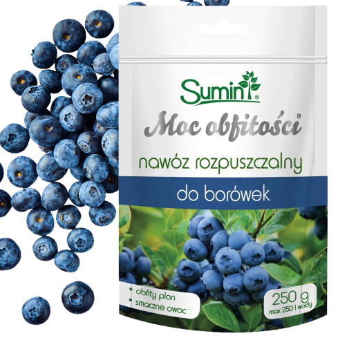 Löslicher Dünger für Heidelbeeren, „Moc obfitości“ 250 g, Heidelbeere