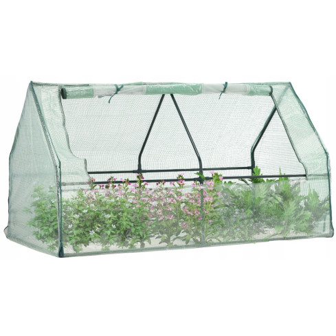 TUN0402 MINI GEWÄCHSHAUS BALKON GARTENTUNNEL KUNSTSTOFF SAATBEET TOMATE 180X92X90