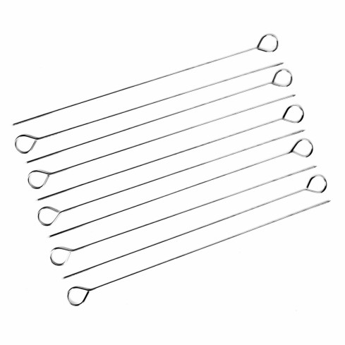 TD38 Spieße, Metallspieße, 10 Stück, wiederverwendbare Spieße, 30 cm