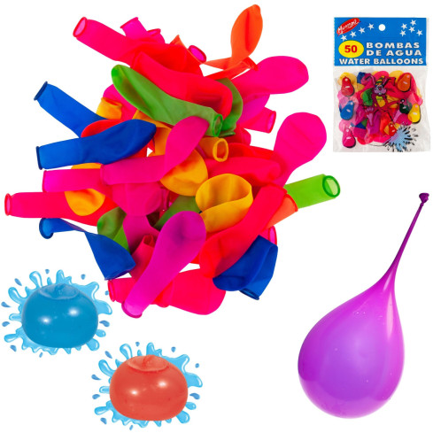 TG48073 WASSERBOMBEN WASSERBALLONS FARBE LUFTBALLONS SATZ VON 50PCS