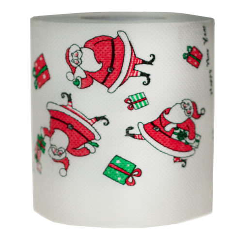 TG53029 Toilettenpapier mit lustigem Weihnachtsmann-Motiv