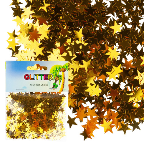Glitzersternchen, goldfarben, zum Scrapbooking, zur Dekoration von Karten und Geschenken, 35 g
