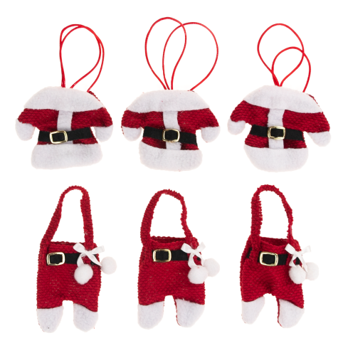 TG52959 Besteckhülle, 6 Stück/Set, Weihnachtsmann-Mäntelchen