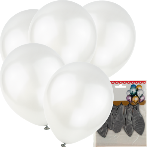 TG53244E METALLIC 5PC GRAU CHROM GEBURTSTAG BALLONS