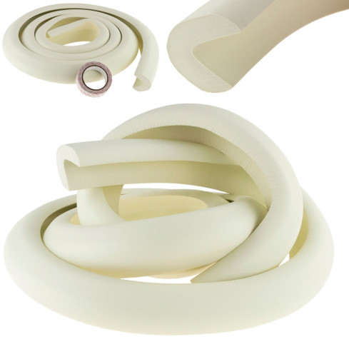 TG53544-1 Schutzschaumband für Ecken, Kanten und L-förmige Ecken, dick, 2 Meter, weiß