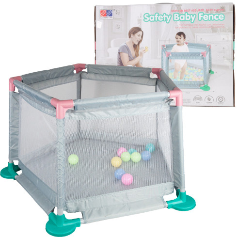 TG55497 Laufgitter für Kinder, Trockenpool, Spielplatz für Kinder mit Bällen