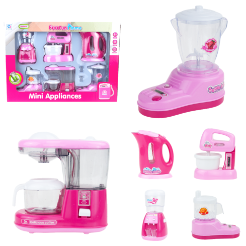 TG55686 KLEINE KÜCHE SET ROSA MISCHER KESSEL KLEINE KÜCHE ZUBEHÖR