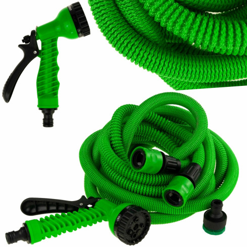TG56040 FLEXIBLER GARTENSCHLAUCH MIT 30M BEWÄSSERUNGSPISTOLE + ARMATUREN