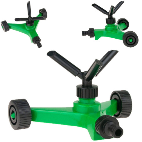 TG56046 GARDEN SPRINKLER Drehbarer Sprinkler auf Wagen mit Schnellkupplung