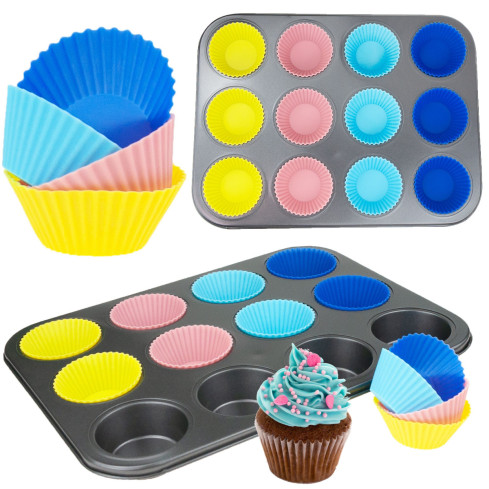 TG56237 Muffinform + 12 Silikon-Muffinförmchen