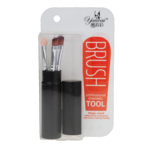 TG56450 Set von Reise-Make-up-Pinsel im Etui schwarz Pinsel in Rohr 5pcs