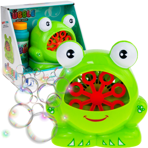 TG57809 Seifenblasenmaschine „Frosch“ + Seifenblasenflüssigkeit