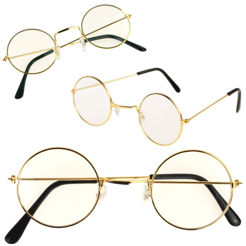 TG63180 Brille zum Weihnachtsmann-Kostüm, rund, Weihnachtskostüm für Vorschulkinder