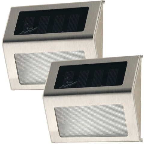 TG64419 HALOGENLAMPE SOLAR LED WANDLAMPE DÄMMERUNGSSENSOR 2PCS FASSADENPANEL