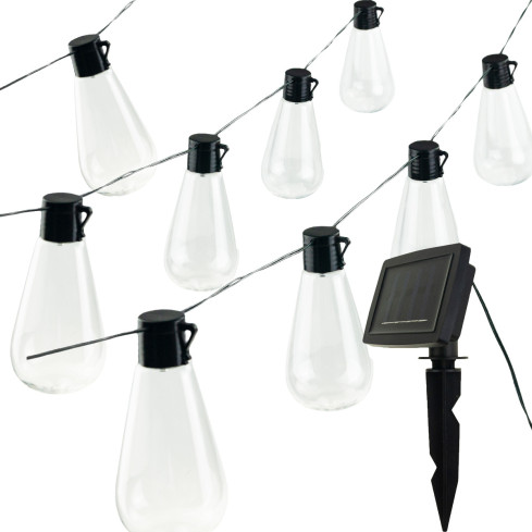TG64622 SOLAR GIRLANDE LED GARTEN KETTE LOFT DEKORATIVE SOLARPANEL