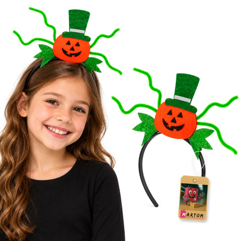 TG66294 Halloween-Kopfband mit Kürbis-Motiv für die Party, passend zum Kostüm
