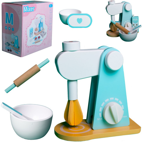 TG67006 SPIELZEUG LEBENSMITTELMASCHINE HOLZMIXER FÜR KINDER AGD KIT ZUBEHÖR