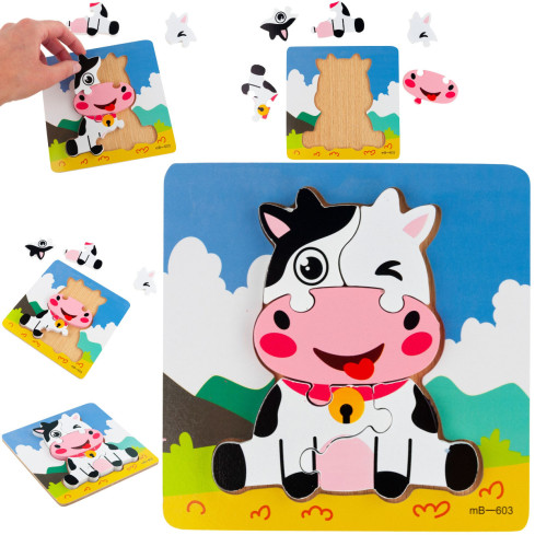TG67017 Holzpuzzle, Lernpuzzle, Fudge-Puzzle, Bausteine