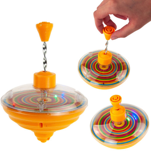 TG67317 Kreisel, bunter, leuchtender LED-Kreisel, klassischer Drehkreisel, als Geschenk
