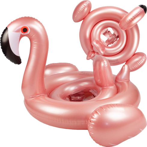 TG67349 AUFBLASBARES FLAMINGORAD MIT SITZ FÜR KINDER