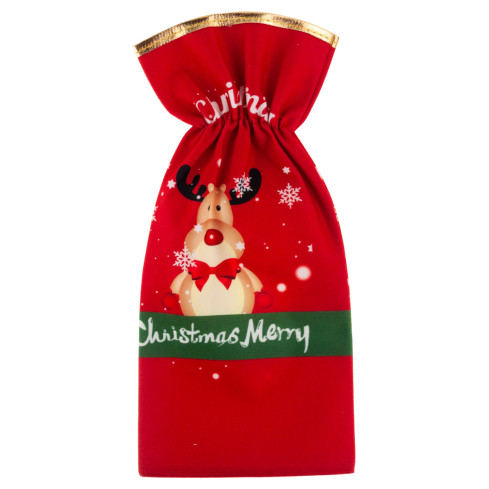 Flaschenkoffer, Geschenkkoffer, Weihnachten, Stoff, rot, 32,5x15cm