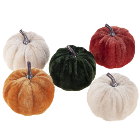 TG70186 Künstliche Kürbisse, 5 Stück, Herbst- und Halloween-Dekoration