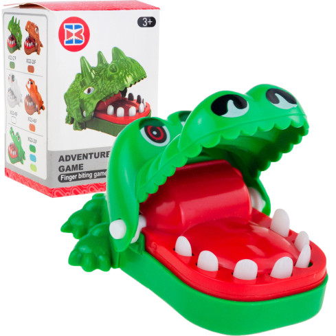 TG71075 MINI-SPIEL KROKODIL KAIMAN KRANK ZU ZAHNEN BEIM ZAHNARZT GESCHENK GRIFF