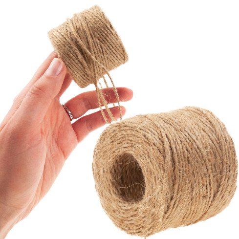 TG71118 JUTE SCHNUR JUTE DEKORATIVE NATÜRLICHE SCHNUR BRAUN 2MMX50M