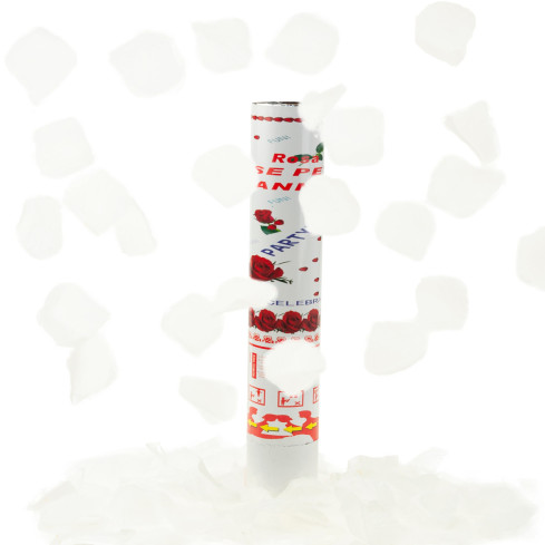 TG71329 KONFETTI ROSE BLÜTENBLÄTTER WEISS SCHIESSEN ROHR FÜR HOCHZEIT ENGAGEMENT VALENTINSTAG HOCHZEIT