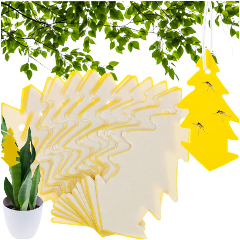 TG72974 Klebefalle mit Klebstoff gegen Schmetterlinge, Blattläuse, Mücken und Erdfliegen für Blumentöpfe