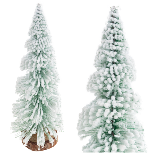 TG75845 WEIHNACHTSBAUM METALL HOLZ BÜRSTE SCHNEE DRAHT