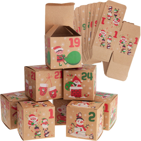 Adventskalender, Faltboxen, leer, zum Selbermachen, aus Papier