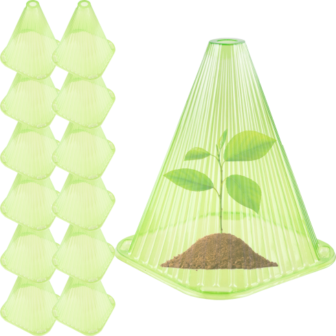 TG77639 Gartenclochen für Pflanzen, Kunststoff-Pflanzenabdeckungen, Frostschutzmittel, 12 Stück/kpl