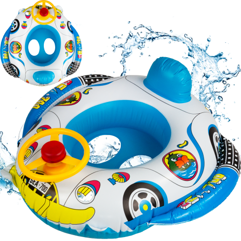 TG77791 KINDERSCHWIMMRAD-PONTONAUTO MIT LENKRAD