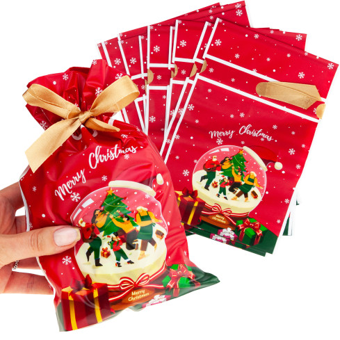 TG80077 GESCHENK TASCHEN WEIHNACHTEN SÜSSIGKEITEN 10PCS