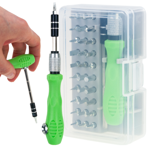 TG80289 PRÄZISIONSSCHRAUBENDREHER-BITSATZ MIT MAGNET 32-TEILIG