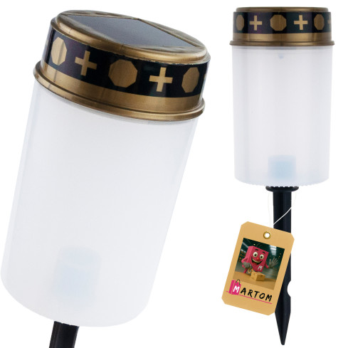 TG80339-1 SOLAR LED KERZE GRAB LAMPE FRIEDHOF STATUE WARMES LICHT